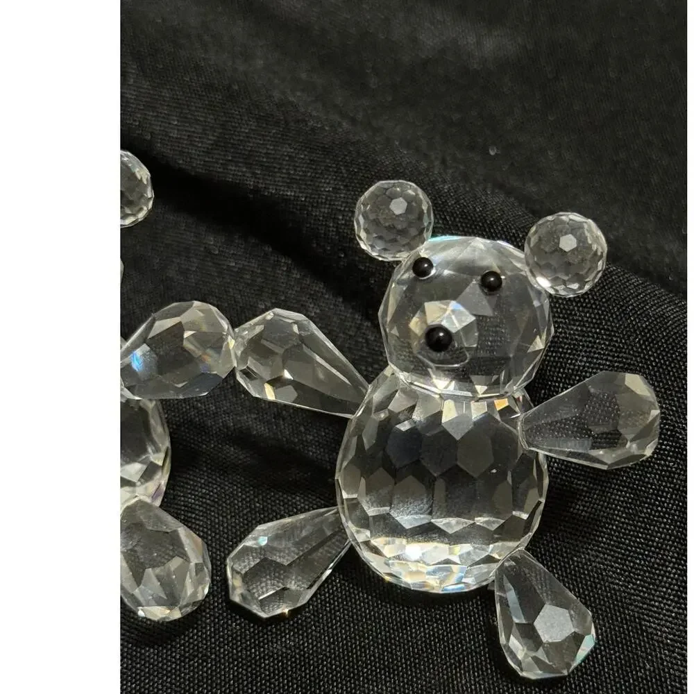 Asfour Egyptian Crystal Bear Figurines - RARE - 1.75
